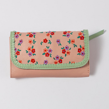 Portemonnaie Leder ind Millefleur apricot