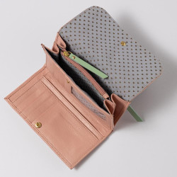 Wallet Leather ind Millefleur apricot