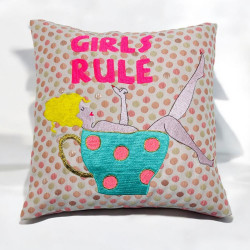 Cushion cover Brokat Girls Rule 3030