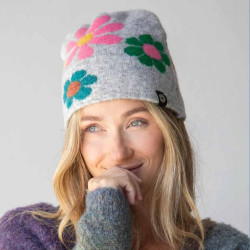 Beanie Intarsia Silver