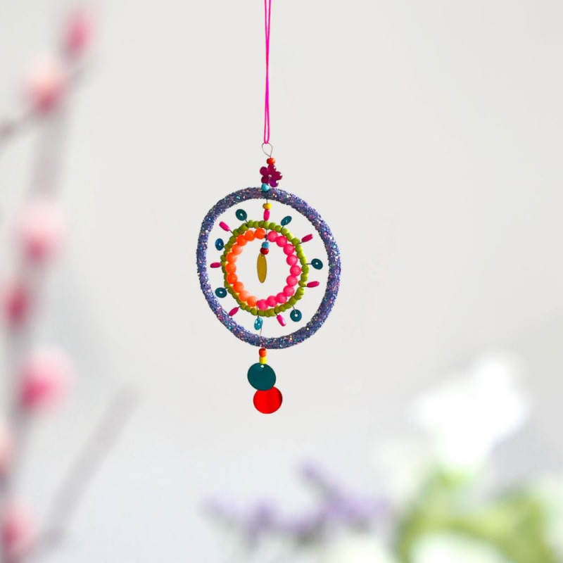 Decoration Funkel purple Circle Ornament