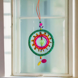 Dekoration Funkel green Circle Ornament