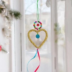 Dekoration Funkel gold heart Ornament