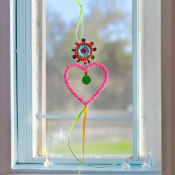 Decoration Funkel pink heart Ornament