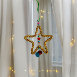 Decoration Funkel gold Stern Ornament