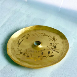 Plateau Brass Love&Peace