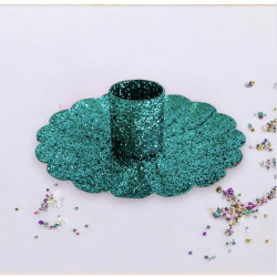Candle holder Flower Glitter forest