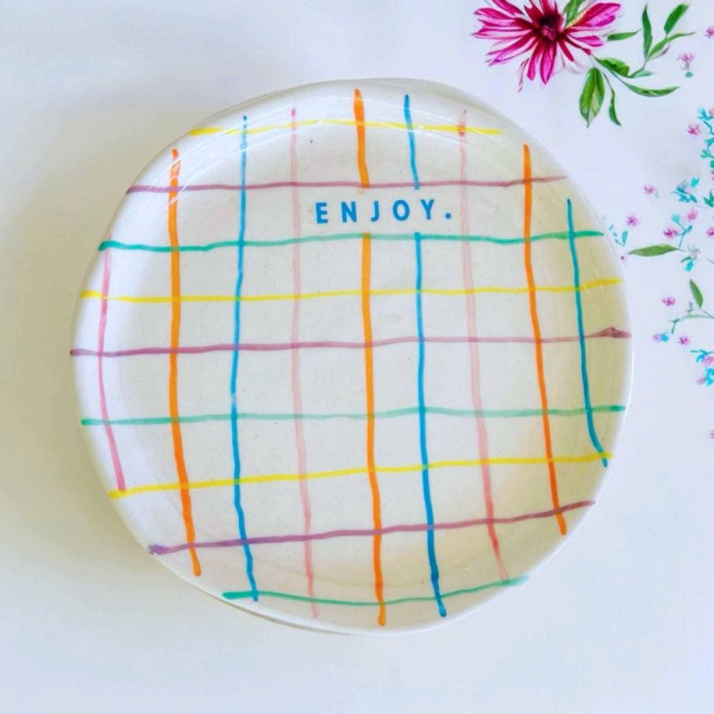 Plate ceramic Karo enjoy