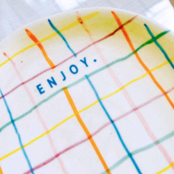 Plate ceramic Karo enjoy