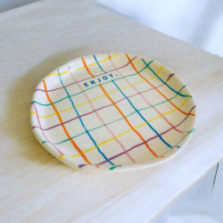 Plate ceramic Karo enjoy
