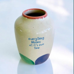 Vase ceramic L oval blubb