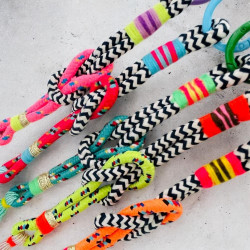 Lanyard b/w colorful Metal ring