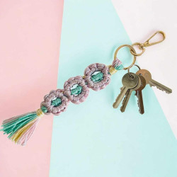 Porte-Clés 3 flower S shiny pastel