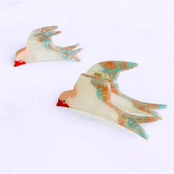 Haarclip/Haarklammer bluebird rose