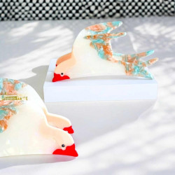 Haarclip/Haarklammer bluebird rose