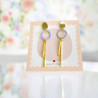 Boucles d´Oreilles ART N bead viola 2 sticks