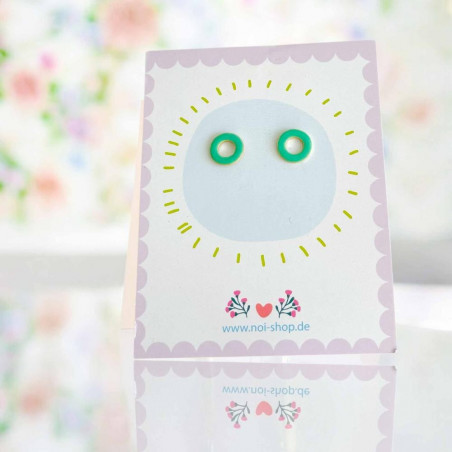 Earrings ART N bead ring enamel