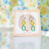 Earrings ART N bead viola geometric enamel