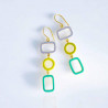 Boucles d´Oreilles ART N bead viola geometric enamel