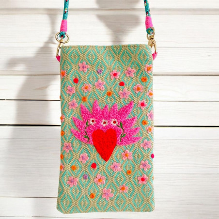 Cellphone Bag Loveheart mint