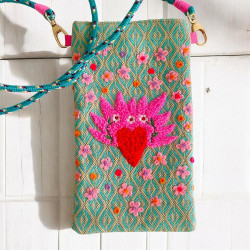 Handytäschchen Loveheart mint