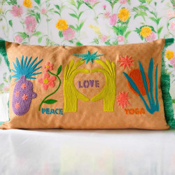 Cushion cover Peace Love Yoga 5050