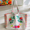 Shopper SLUB Natural Flowers