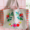 Shopper SLUB Natural Flowers