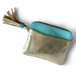 Mini zip Porte- monnaie Be Positive ltblue