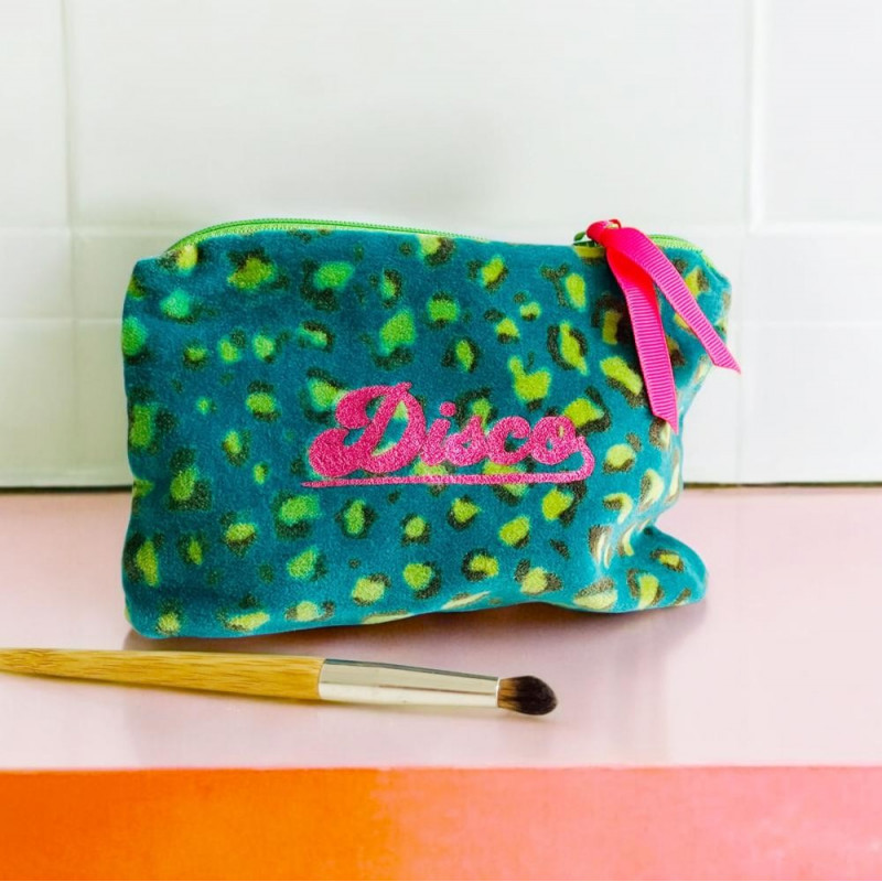 Pochette Zip Velvet Leo Words