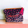Pochette Zip Velvet Leo Words