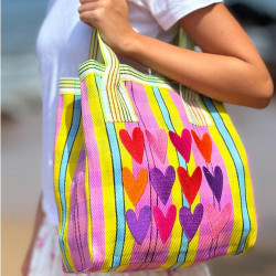 Shopper SQ recycled plastic 12Hearts