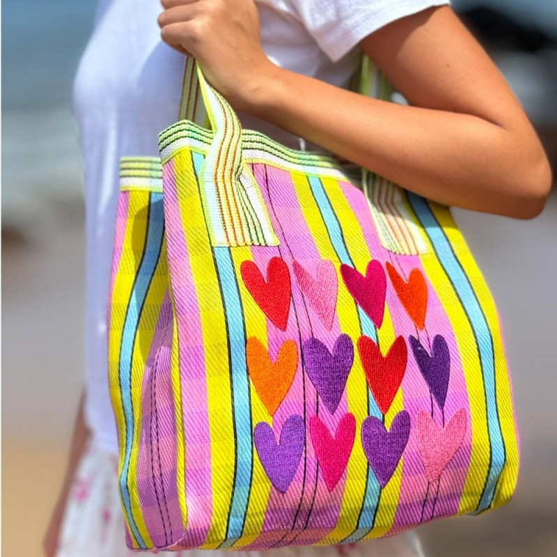 Shopper SQ recycled plastic 12Hearts