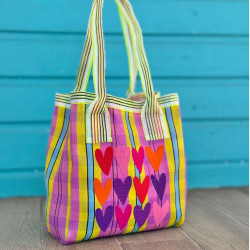 Shopper SQ recycled plastic 12Hearts