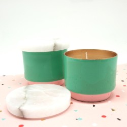 Tischdeko Kerze-slow-Marmor