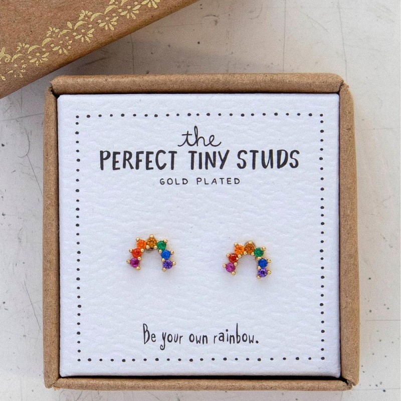 Ohrringe Tiny Studs Rainbow
