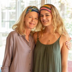 Stirn- und Haarband Boho Bandeau turq circle