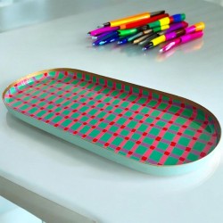 Tray M Check Green