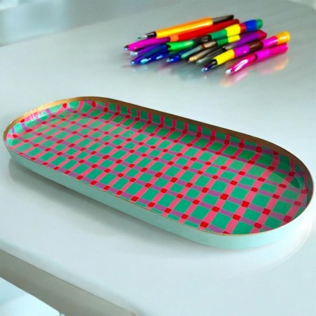 Tablett M Check green