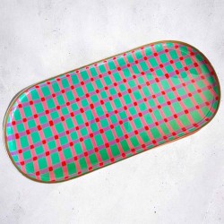 Tablett M Check green