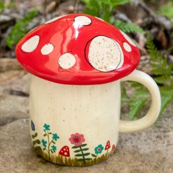 Mug with lid Grow Own Way Mushroom