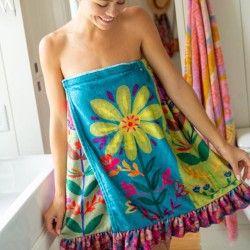 Shower Body Towel Wrap - Flowers S/M sale
