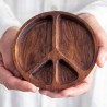 Holzschale Peace sign
