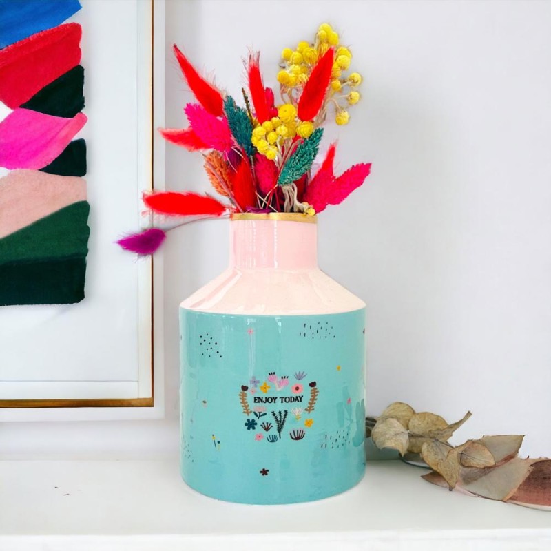 Vase Enjoy today lightblue