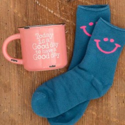 Gift Set Mug&Cozy Socks coral today