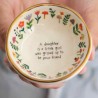 Mini ceramic dish Artisan a daughter friend