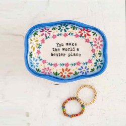 Mini ceramic dish Artisan You make the world