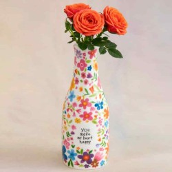 Vase Bud You Make My Heart Happy