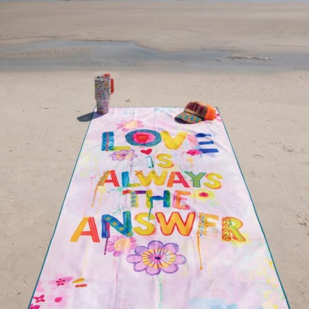 Yoga/plage Serviette love is the answer