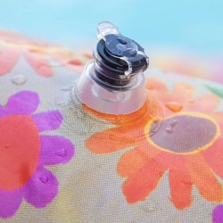 Live happy bouee gonflable pink heart